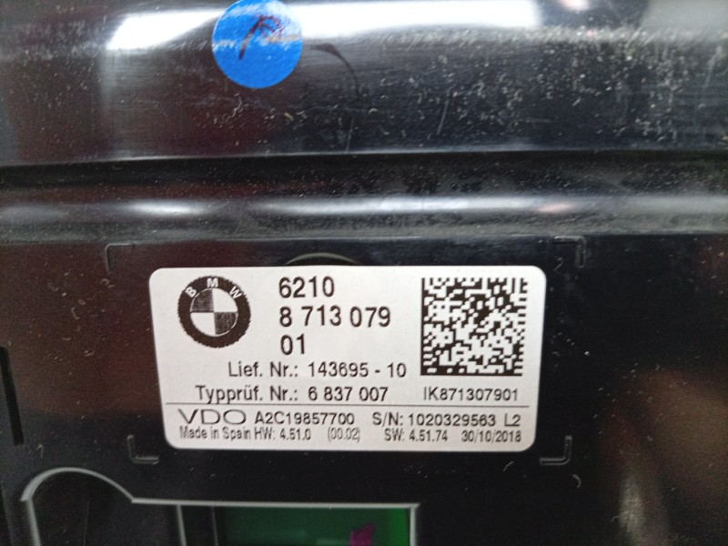 Recambio de cuadro instrumentos para bmw x1 (f48) sdrive 18 d referencia OEM IAM  62108713079 
