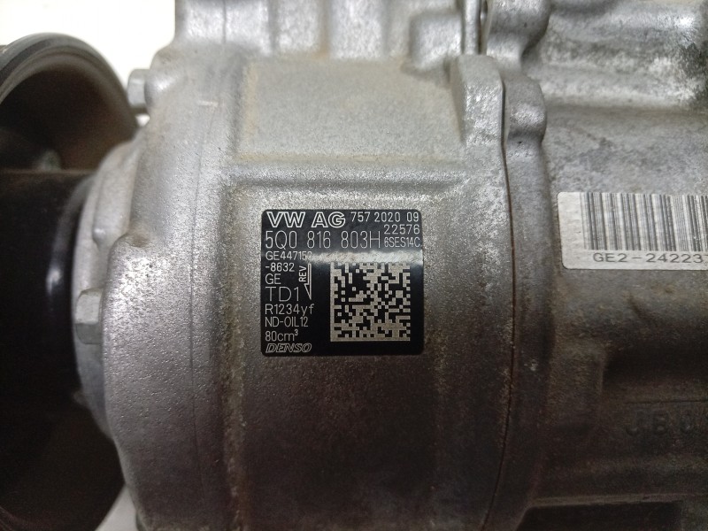 Recambio de compresor aire acondicionado para skoda scala (nw1) 1.6 tdi referencia OEM IAM  5Q0816803H CAF220137VW
