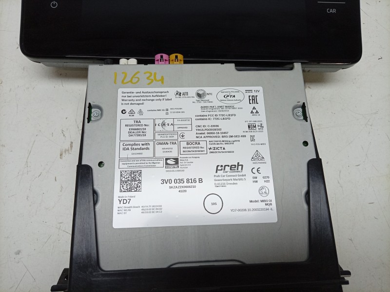 Recambio de sistema navegacion gps para skoda scala (nw1) 1.6 tdi referencia OEM IAM  655919606 