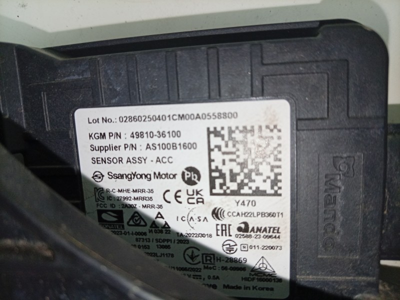 Recambio de sensor para kg mobility rexton referencia OEM IAM  4981036100 