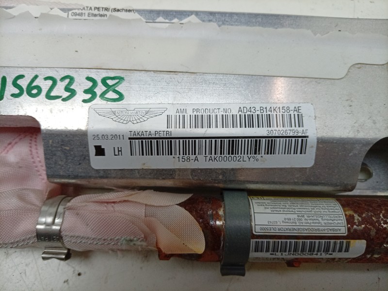 Recambio de airbag lateral izquierdo para aston martin rapide 5.9 v12 cat referencia OEM IAM  AD43B14K158AE 