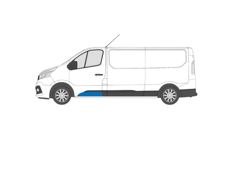 Recambio de moldura puerta delantera izquierda para renault trafic combi referencia OEM IAM  808213720R 107180290E/3176701/54267