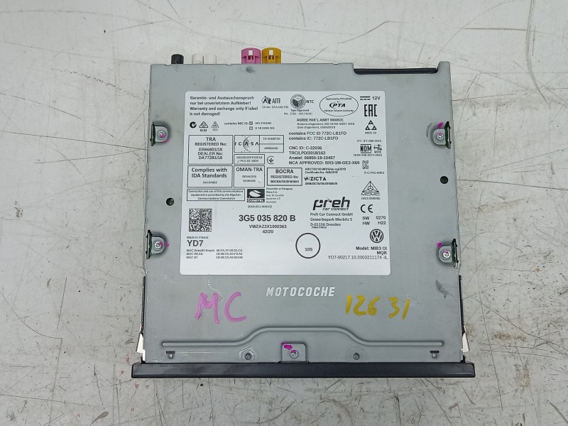 Recambio de sistema navegacion gps para volkswagen t-roc (a11, d11) 1.5 tsi referencia OEM IAM 3G5035820B 5G6919605B 