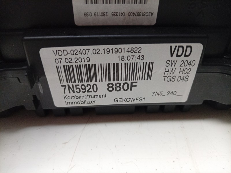 Recambio de cuadro instrumentos para seat alhambra (710, 711) 2.0 tdi referencia OEM IAM A3C0166580000 7N5920880F 