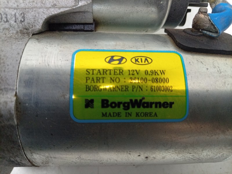 Recambio de motor arranque para kia stonic (yb) 1.0 t-gdi eco-dynamics+ referencia OEM IAM 61003002 3610008000 