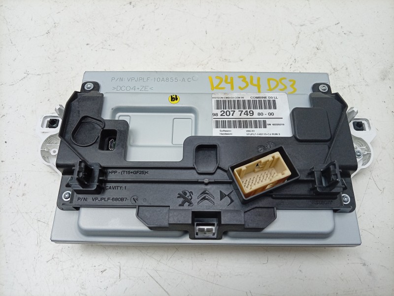 Recambio de cuadro instrumentos para ds ds 3 / ds 3 crossback (ur_, uc_, uj_) 1.5 bluehdi 100 referencia OEM IAM VPJPLF10A855AC 