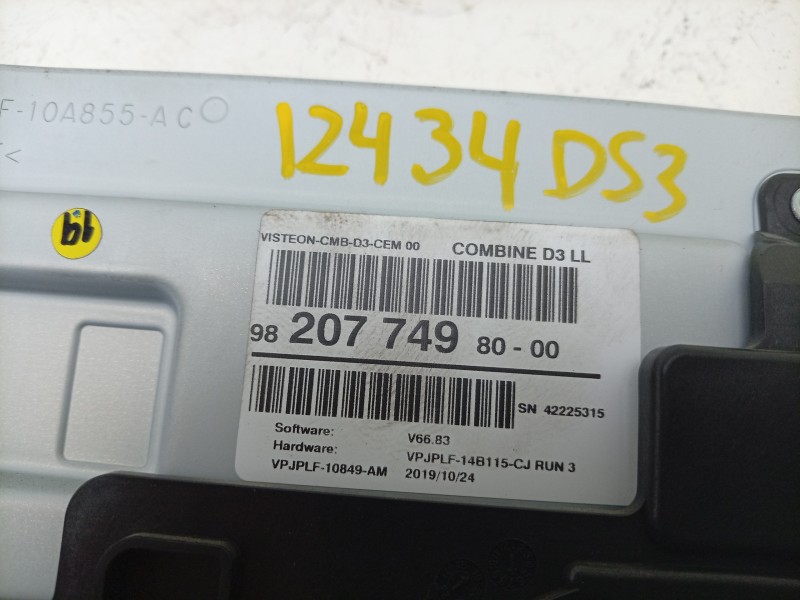 Recambio de cuadro instrumentos para ds ds 3 / ds 3 crossback (ur_, uc_, uj_) 1.5 bluehdi 100 referencia OEM IAM VPJPLF10A855AC 