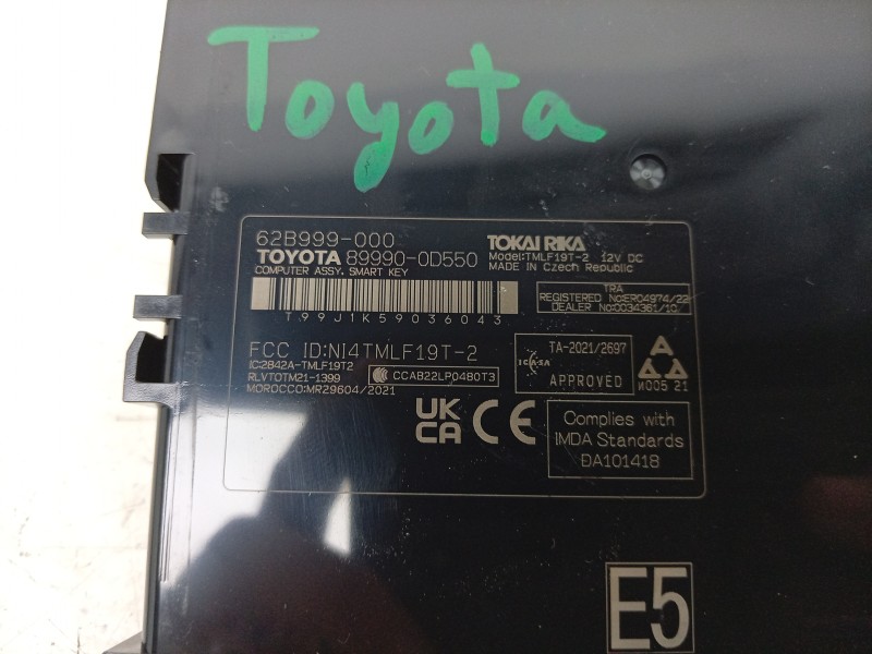 Recambio de modulo electronico para toyota yaris (_p21_, _pa1_, _ph1_) 1.5 hybrid (mxph10) referencia OEM IAM 62B999000 899900D5