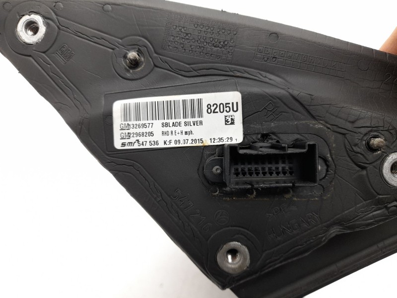 Recambio de retrovisor derecho para opel insignia a sedán (g09) 2.0 turbo e85 (69) referencia OEM IAM  13269577 1051651011/27539