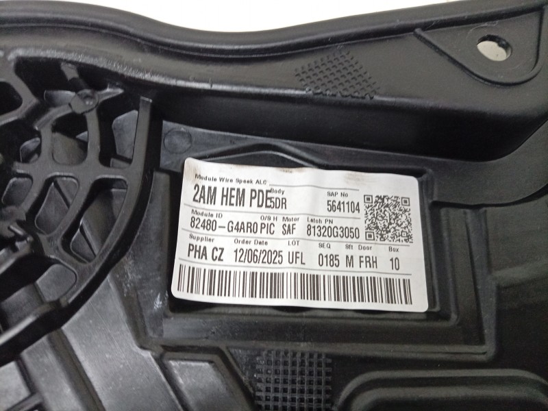 Recambio de elevalunas delantero derecho para hyundai i30 (pde, pd, pden) 1.0 t-gdi referencia OEM IAM  82480G4AR0 