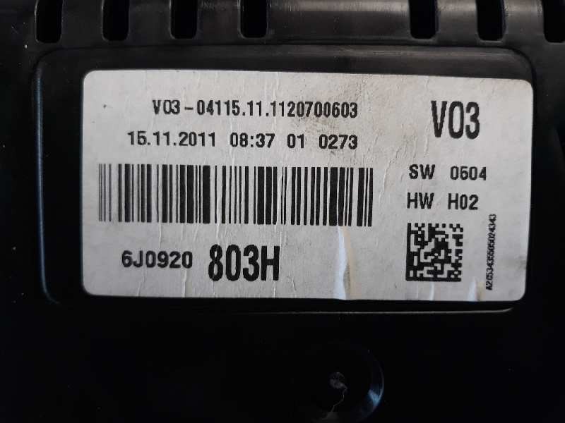 Recambio de cuadro instrumentos para seat ibiza (6j5) reference referencia OEM IAM 6J0920803H A2C53435505 