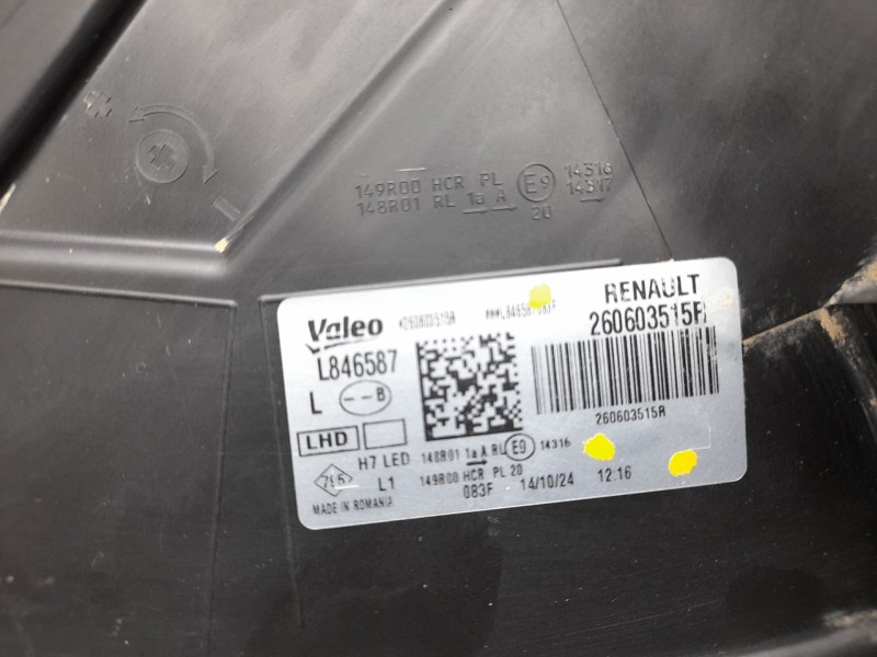 Recambio de faro izquierdo para dacia duster iii eco-g 100 essential referencia OEM IAM  260603515R 