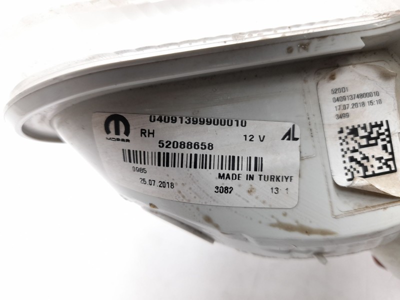 Recambio de piloto delantero derecho para jeep renegade suv (bu, b1, bv) 1.6 crd referencia OEM IAM  52088658 