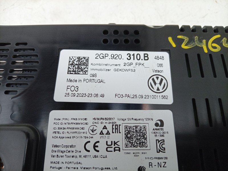 Recambio de cuadro instrumentos para volkswagen polo vi (aw1, bz1, ae1) 1.0 tsi referencia OEM IAM VPPVAF10A855G 2GP920310B 
