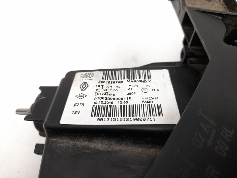 Recambio de faro derecho para renault clio v (b7_) 1.0 lpg (b7mt) referencia OEM IAM  260108676R 