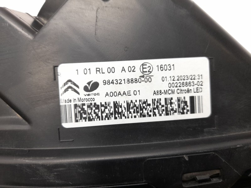 Recambio de piloto delantero derecho para citroën c3 aircross ii van (2c_, 2r_) puretech 82 referencia OEM IAM  9843218880 