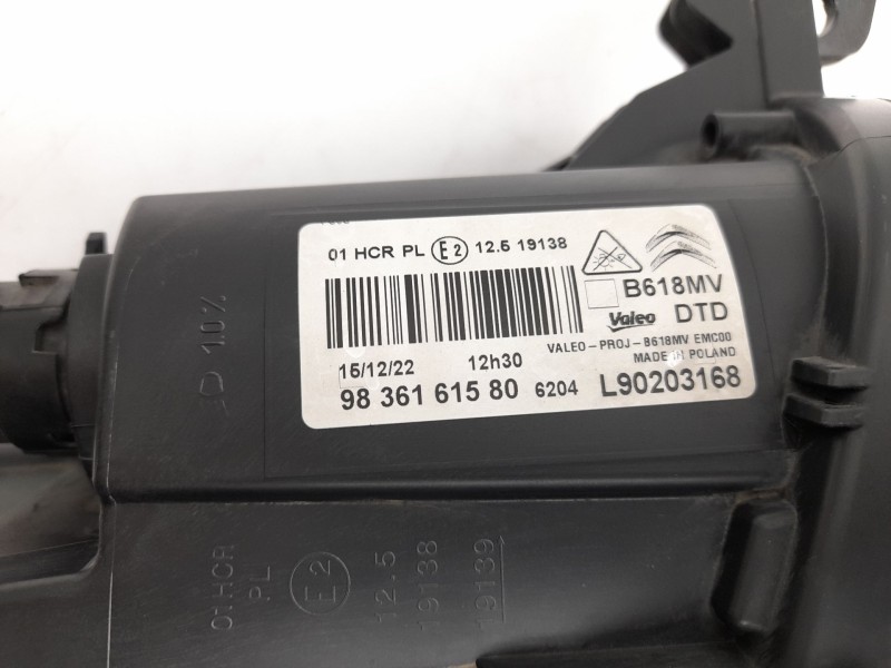 Recambio de faro derecho para citroën c3 iii (sx) 1.5 bluehdi 100 (sxyhyp, sxyhtu) referencia OEM IAM  9836161580 10107691001/11