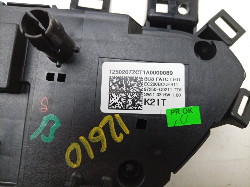 Recambio de mando climatizador para hyundai i20 iii (bc3, bi3) 1.0 t-gdi hybrid 48v referencia OEM IAM  97250Q0211 