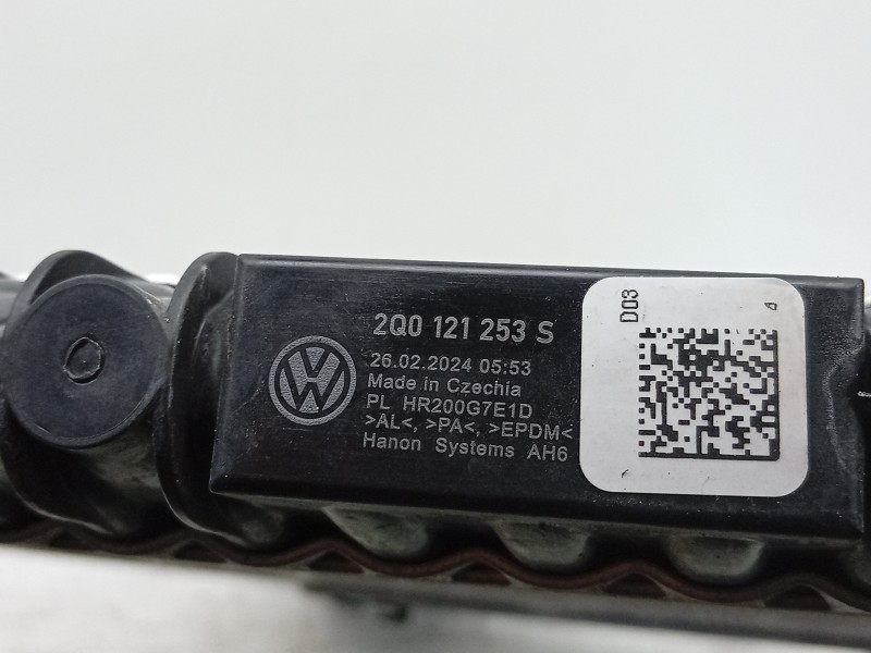 Recambio de radiador agua para volkswagen polo vi (aw1, bz1, ae1) 1.0 tsi referencia OEM IAM HR200G7E1D 2Q0121253S VG349R001/550