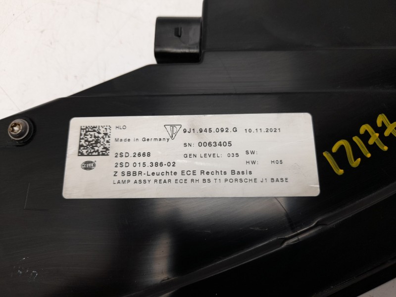 Recambio de piloto trasero derecho para porsche taycan (y1a) 4s referencia OEM IAM  9J1945092G 