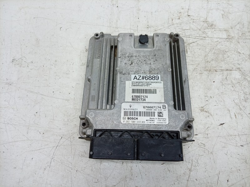 Recambio de centralita motor uce para maserati ghibli iii (m157) 3.0 s q4 referencia OEM IAM 0261S09248 670007174 