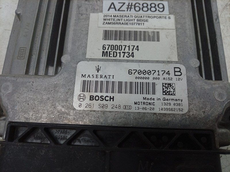 Recambio de centralita motor uce para maserati ghibli iii (m157) 3.0 s q4 referencia OEM IAM 0261S09248 670007174 