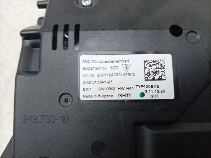 Recambio de mando climatizador para porsche macan (xab) 4 electric (xabbb1, xabfd1) referencia OEM IAM 95C919610KNT0 95C919610KN