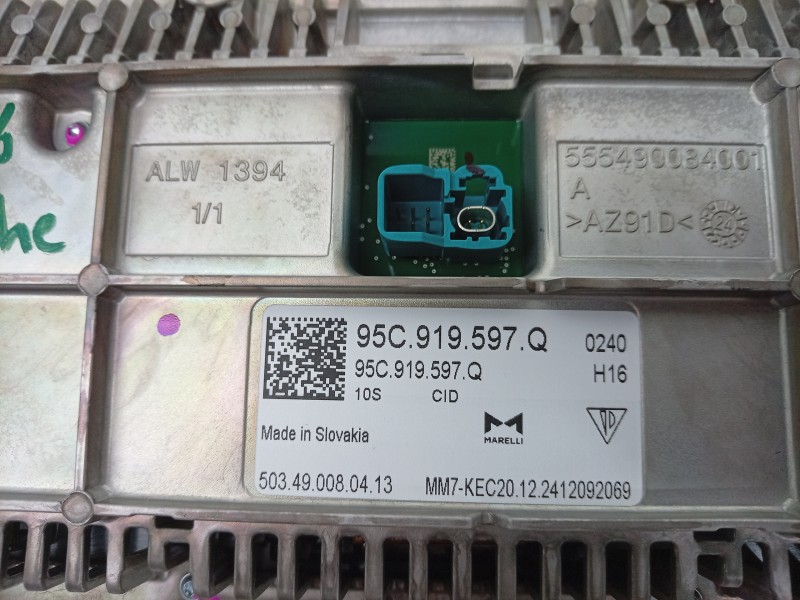Recambio de pantalla multifuncion para porsche macan (xab) 4 electric (xabbb1, xabfd1) referencia OEM IAM  95C919597Q 
