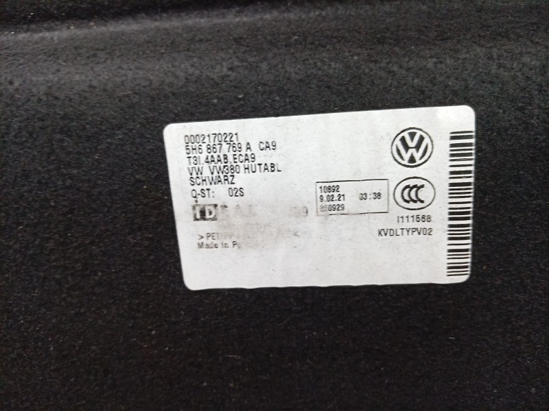 Recambio de bandeja trasera para volkswagen golf viii (cd1, da1) 1.0 tsi referencia OEM IAM  5H6867769A 