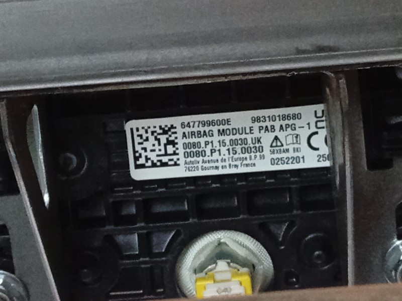 Recambio de kit airbag para citroën c4 iii (ba_, bb_, bc_) 1.2 puretech 130 (bahnsa, bahnsb) referencia OEM IAM  98429383ZD 