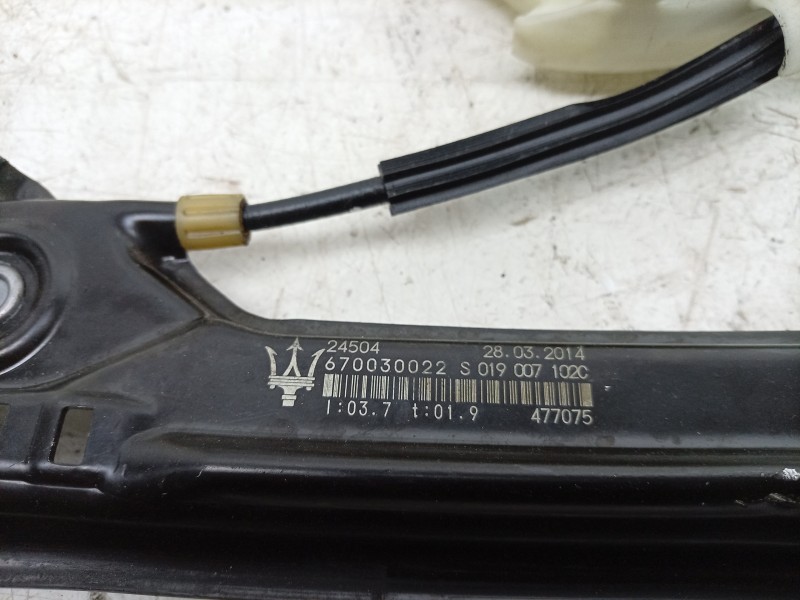 Recambio de elevalunas trasero izquierdo para maserati ghibli iii (m157) 3.0 s q4 referencia OEM IAM  670030022 