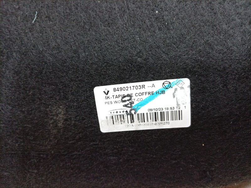 Recambio de alfombra maletero para renault captur ii (hf_) tce 90 (hfm6) referencia OEM IAM  849021703R 