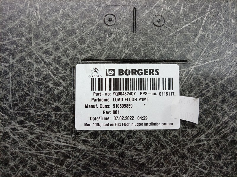 Recambio de alfombra maletero para citroën c3 aircross ii (2r_, 2c_) 1.5 bluehdi 110 referencia OEM IAM   