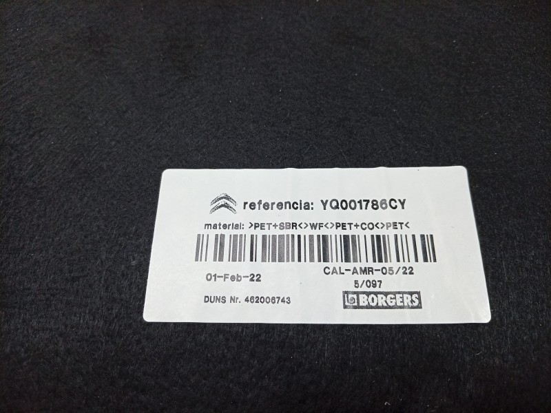 Recambio de tapizado maletero suelo para citroën c3 aircross ii (2r_, 2c_) 1.5 bluehdi 110 referencia OEM IAM  YQ001786CY 
