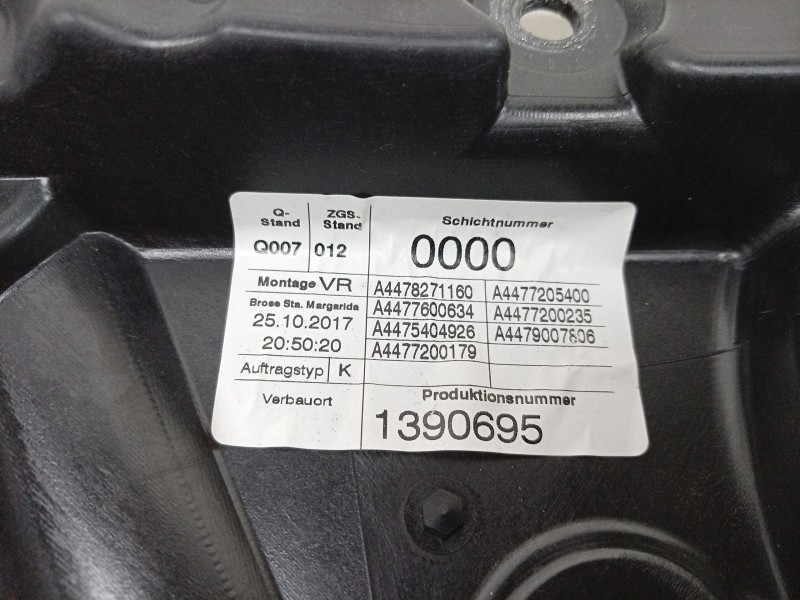 Recambio de elevalunas delantero derecho para mercedes-benz vito tourer (w447) 116 cdi / 116 bluetec (447.701, 447.703, 447.705)