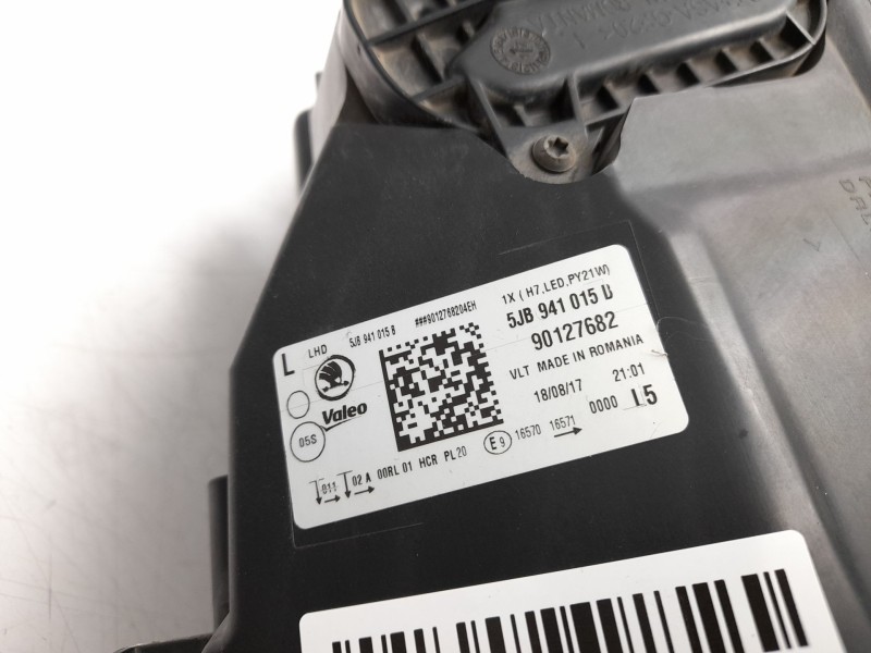Recambio de faro izquierdo para skoda rapid spaceback (nh1) 1.4 tdi referencia OEM IAM  5JB941015D 