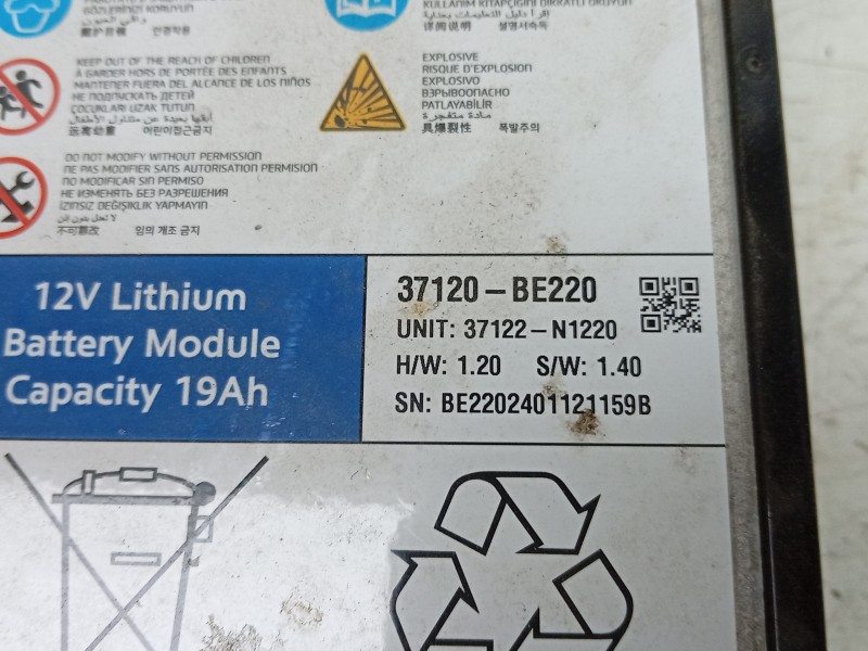 Recambio de bateria para hyundai kona (os, ose, osi) 1.6 gdi hybrid referencia OEM IAM 37122N1220 37120BE220 