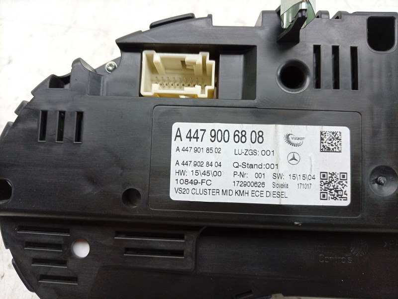 Recambio de cuadro instrumentos para mercedes-benz vito tourer (w447) 116 cdi / 116 bluetec (447.701, 447.703, 447.705) referenc