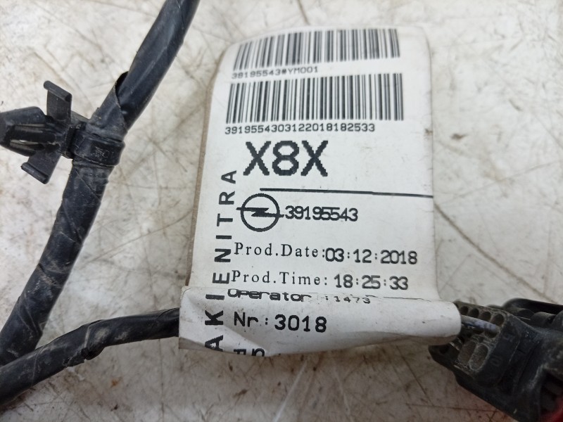 Recambio de cableado electrico para opel crossland x / crossland (p17, p2qo) 1.2 (75) referencia OEM IAM  39195543 