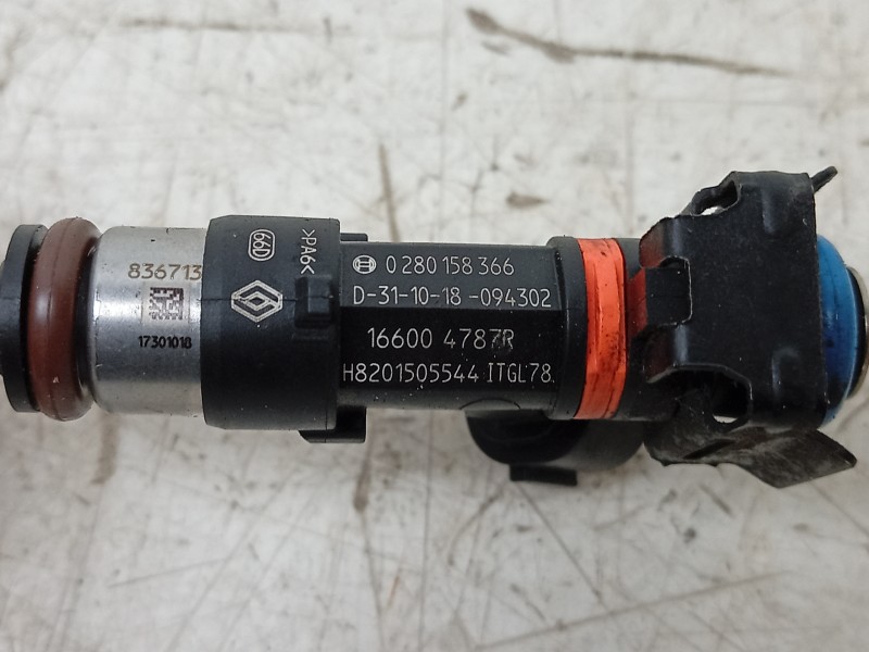 Recambio de inyector para renault captur i (j5_, h5_) 0.9 tce 90 referencia OEM IAM 0280158366 166004787R 