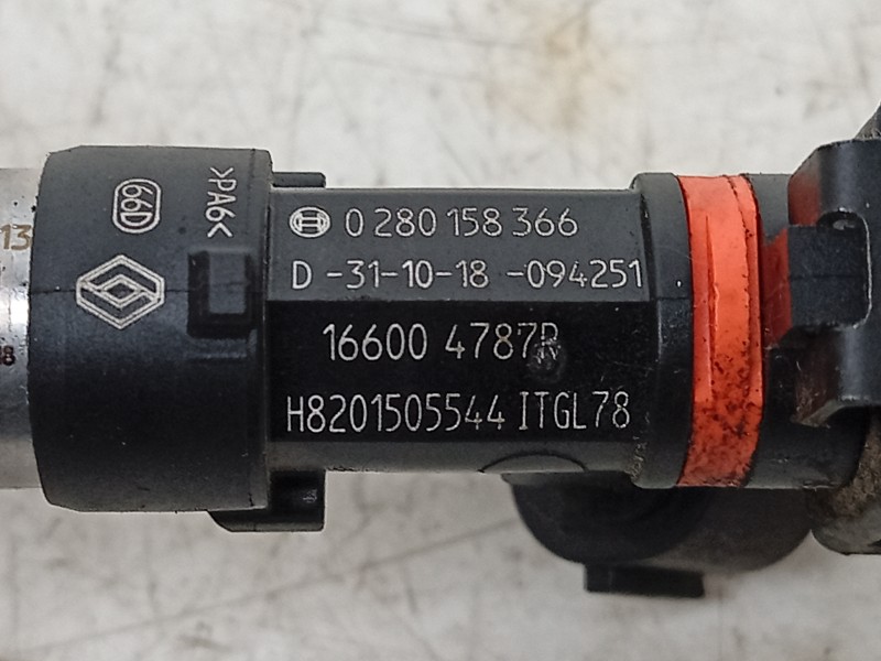 Recambio de inyector para renault captur i (j5_, h5_) 0.9 tce 90 referencia OEM IAM 0280158366 166004787R 