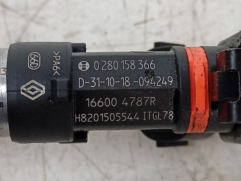 Recambio de inyector para renault captur i (j5_, h5_) 0.9 tce 90 referencia OEM IAM 0280158366 166004787R 