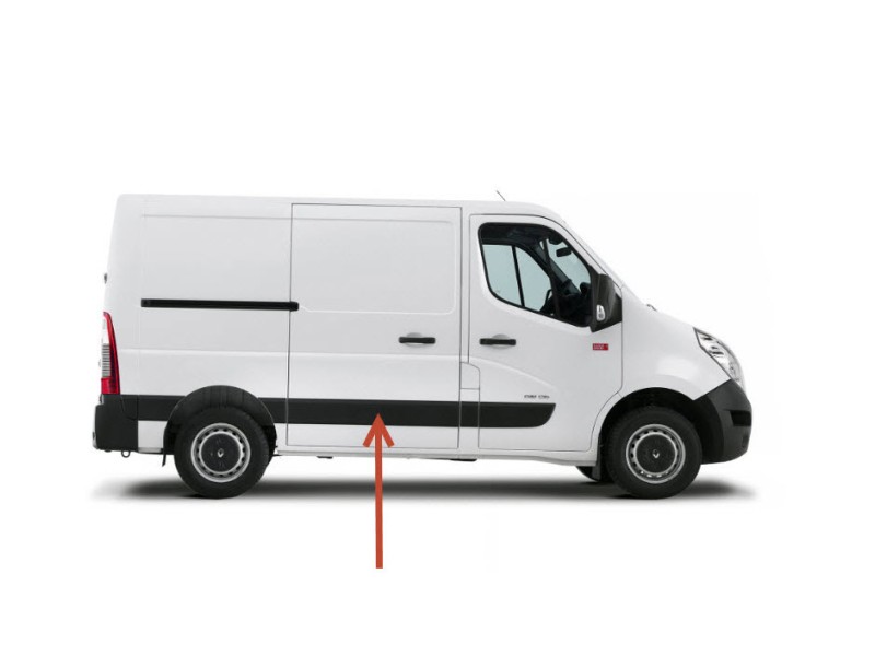 Recambio de moldura para renault master kombi referencia OEM IAM  828200147R 107199289D