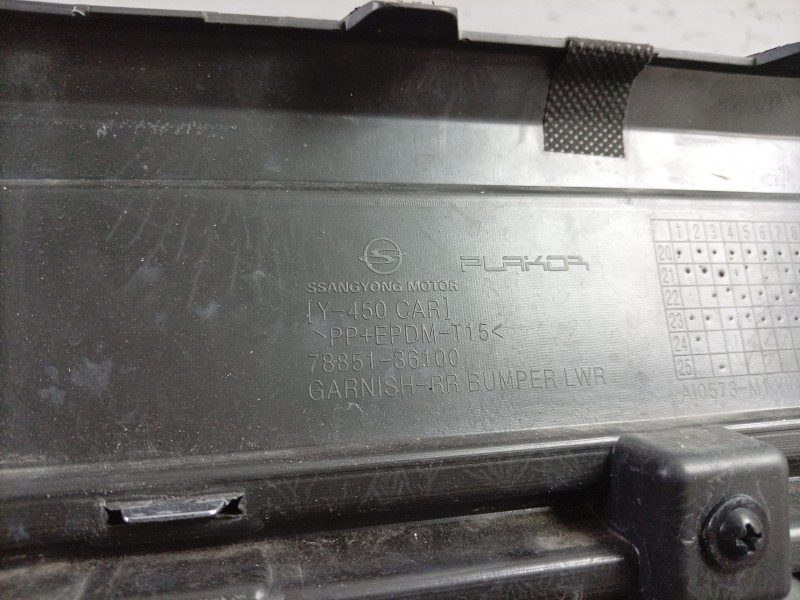 Recambio de spoiler paragolpes trasero para kg mobility rexton referencia OEM IAM  7885136100 