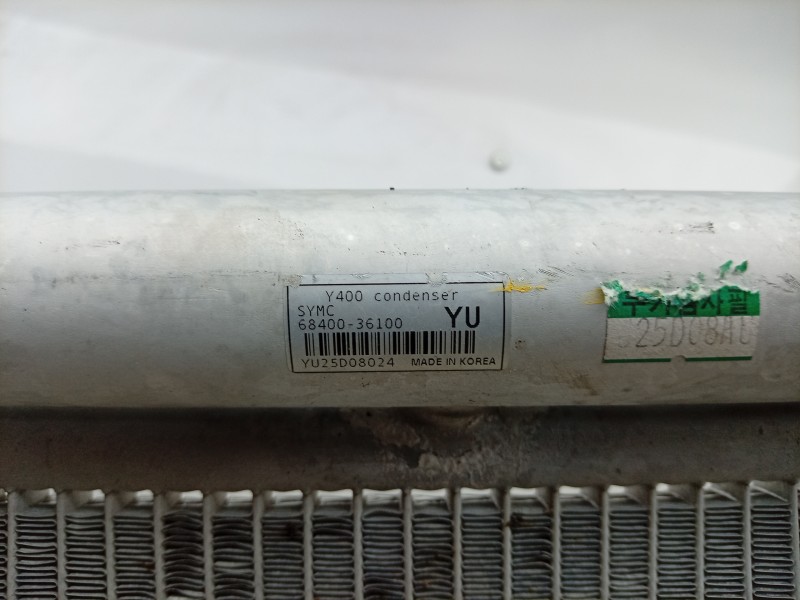 Recambio de condensador / radiador aire acondicionado para kg mobility rexton referencia OEM IAM YU25D08024 6840036100 