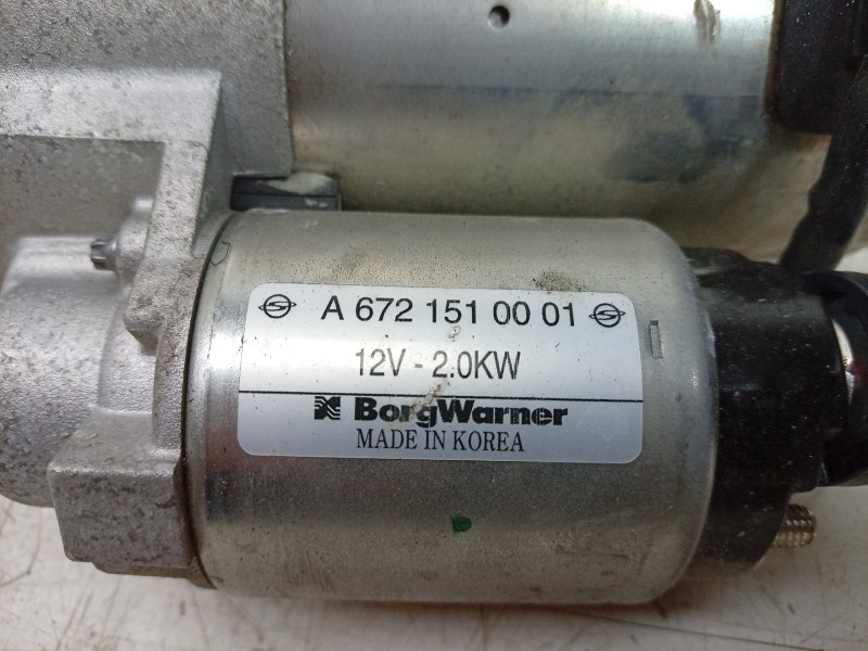 Recambio de motor arranque para kg mobility rexton referencia OEM IAM  A6721510001 