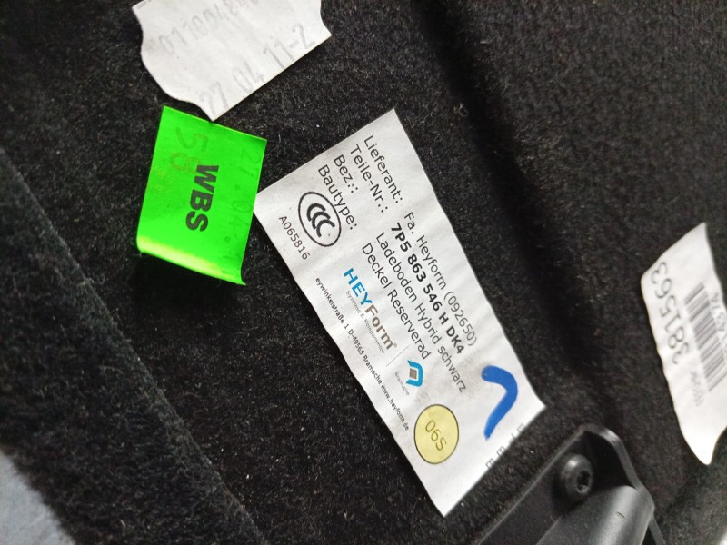 Recambio de alfombra maletero para porsche cayenne s hybrid (2010-2012) referencia OEM IAM  95855154601 