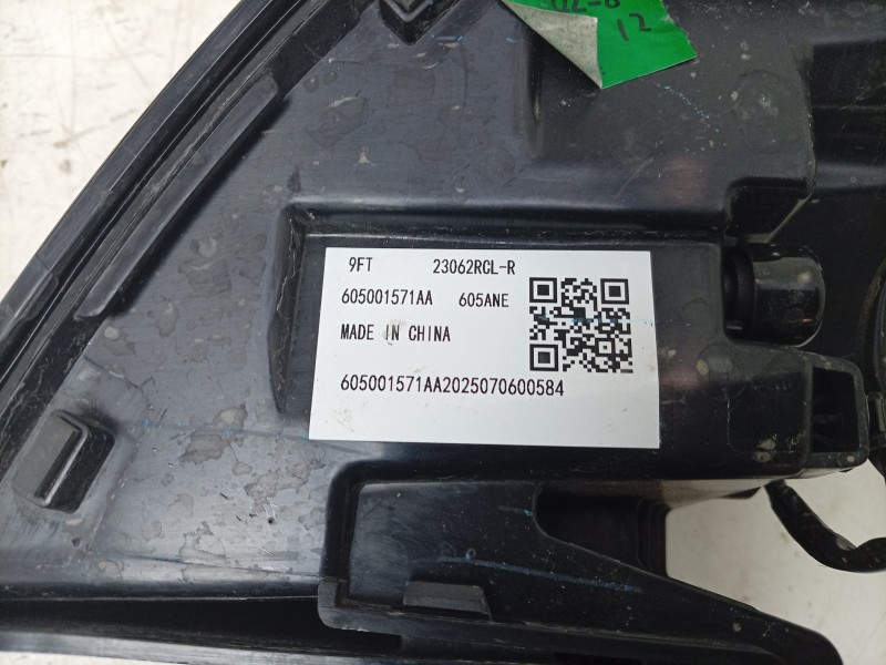 Recambio de piloto trasero derecho para ebro s400 hybrid referencia OEM IAM  605001571AA 