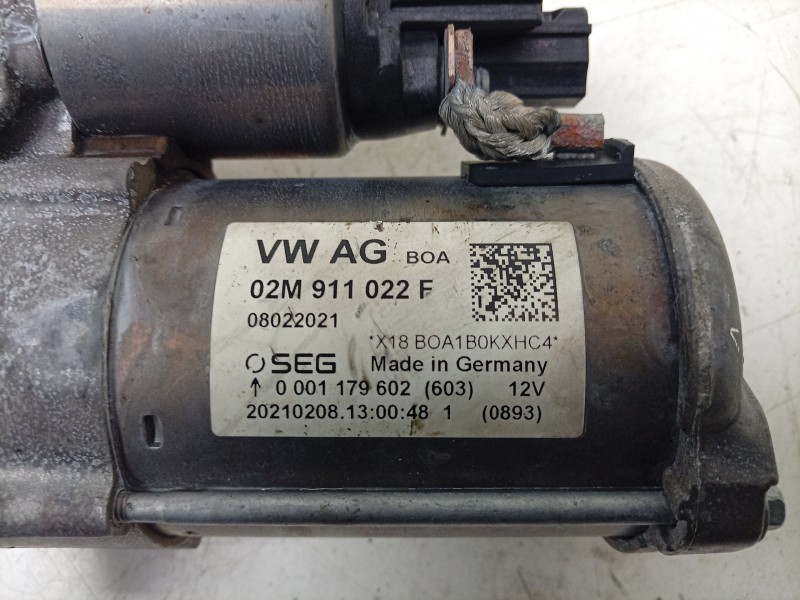 Recambio de motor arranque para volkswagen golf viii (cd1, da1) 1.0 tsi referencia OEM IAM  02M911022F ARF030A01BS/ARF450501BS/A