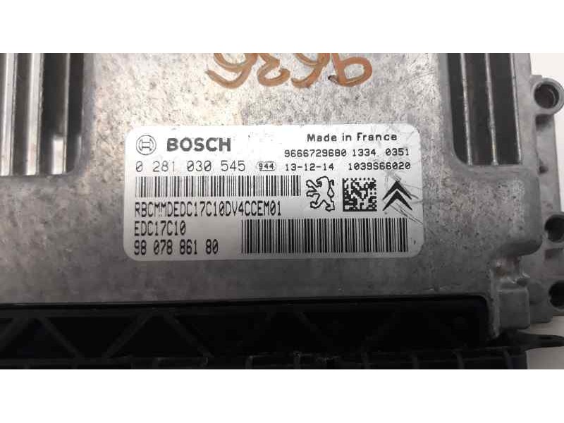 Recambio de centralita motor uce para citroen c3 attraction referencia OEM IAM 9807886180 0281030545 
